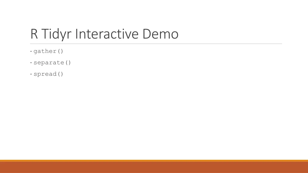 r tidyr interactive demo
