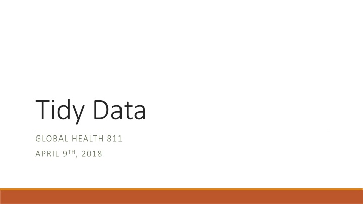 tidy data