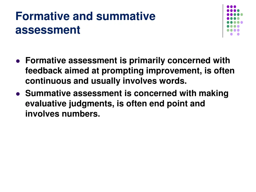 formative and summative assessment