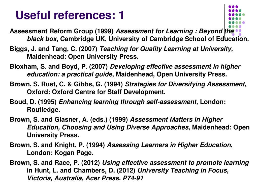 useful references 1