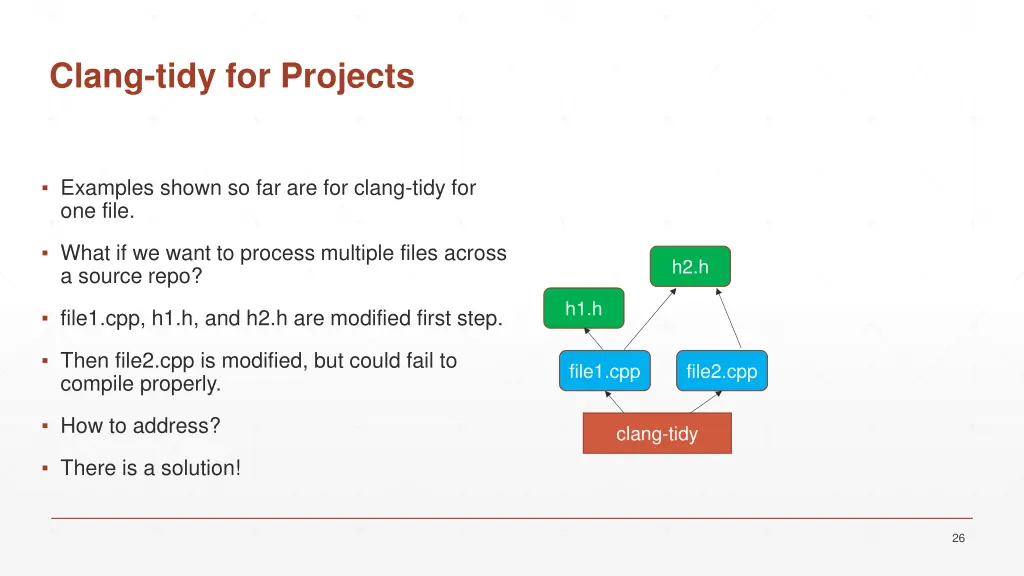 clang tidy for projects