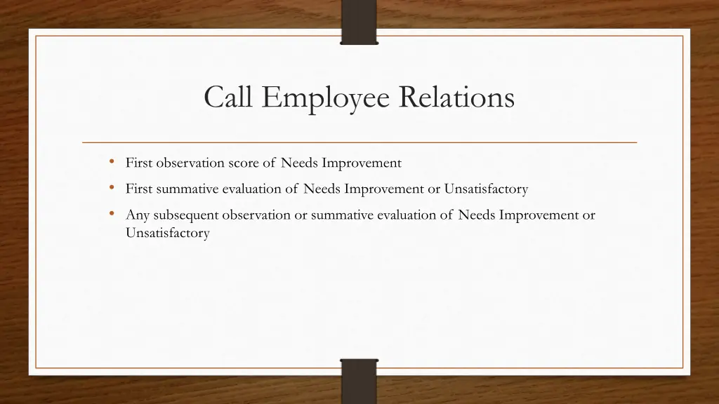 call employee relations