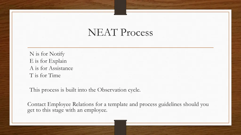 neat process