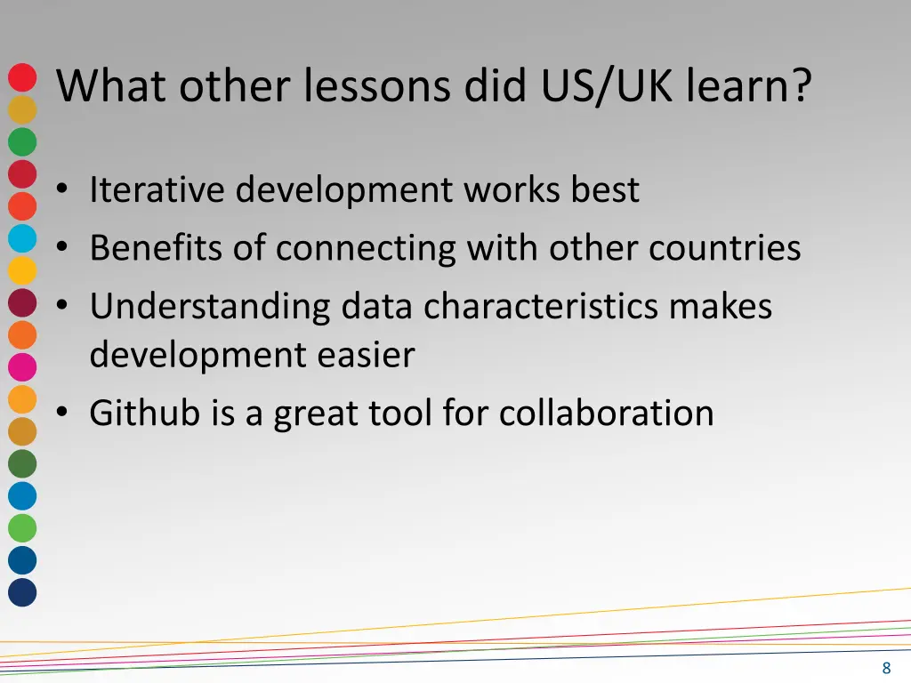 what other lessons did us uk learn