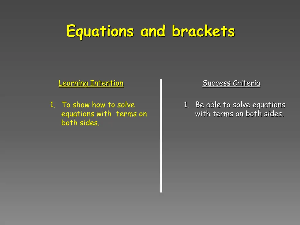 equations and brackets 3
