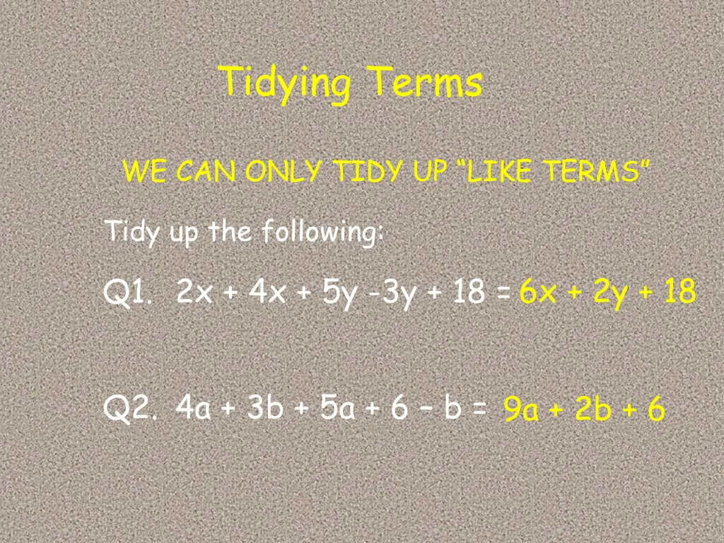 tidying terms 2