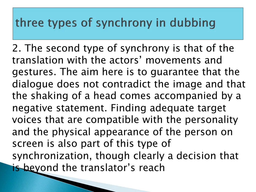 2 the second type of synchrony is that
