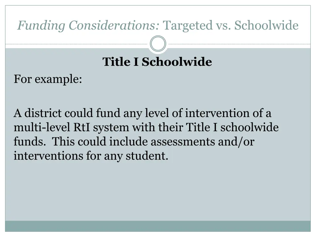 funding considerations targeted vs schoolwide 2