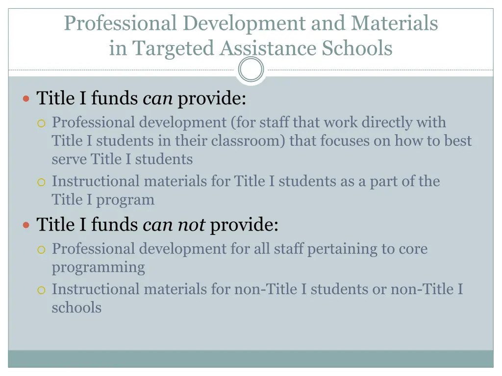professional development and materials