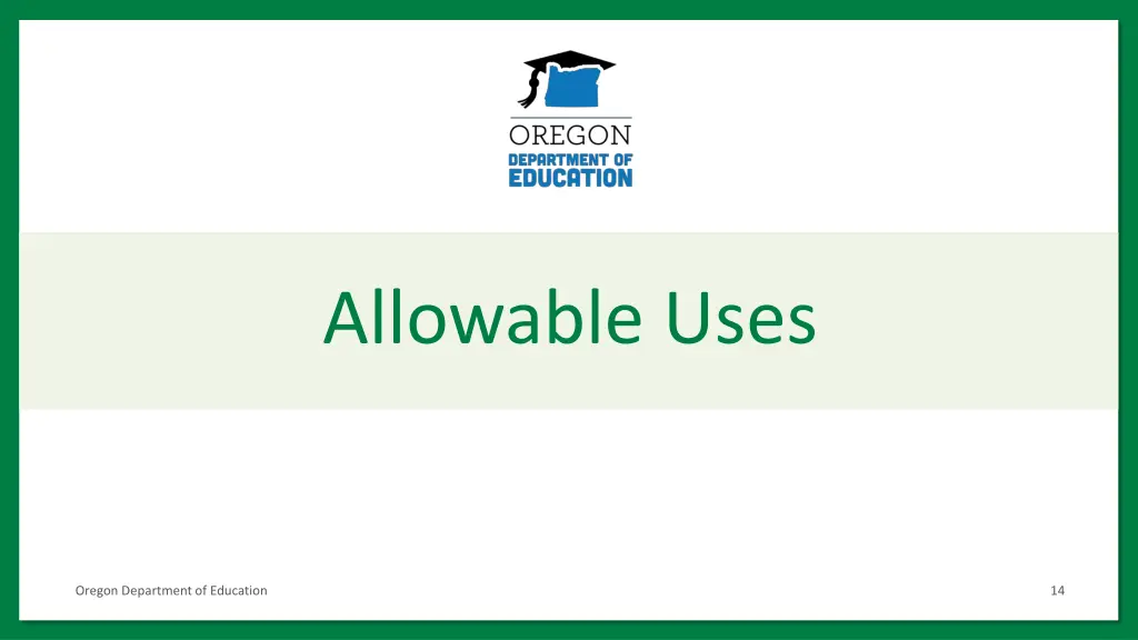 allowable uses