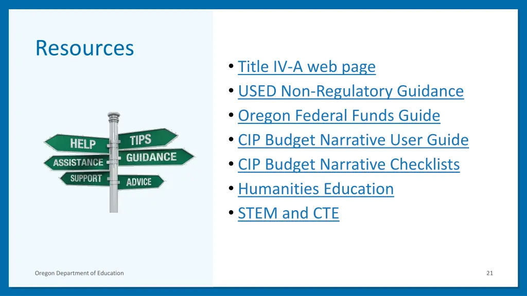 resources