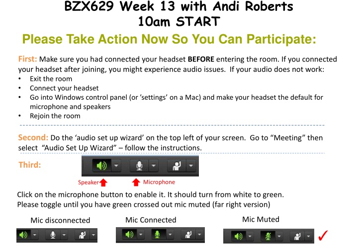 bzx629 week 13 with andi roberts 10am start