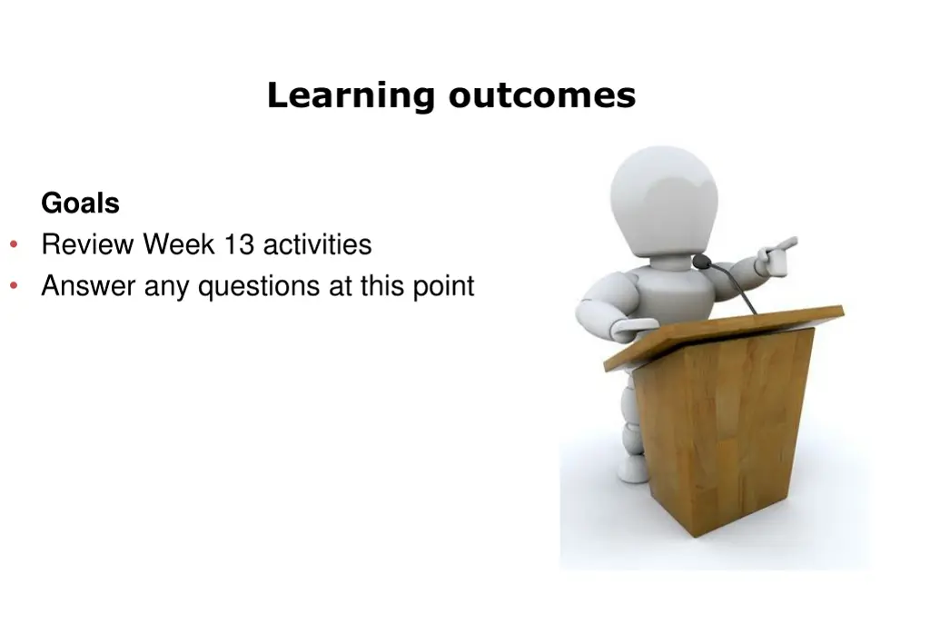 learning outcomes