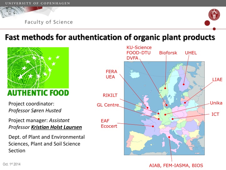 fast methods for authentication of organic plant