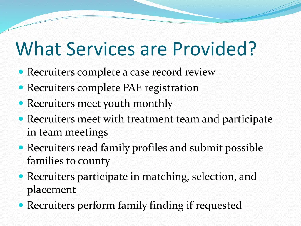what services are provided
