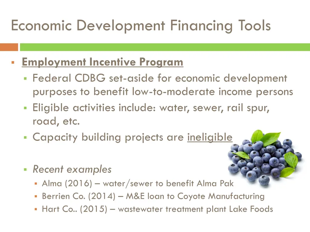 economic development financing tools 2