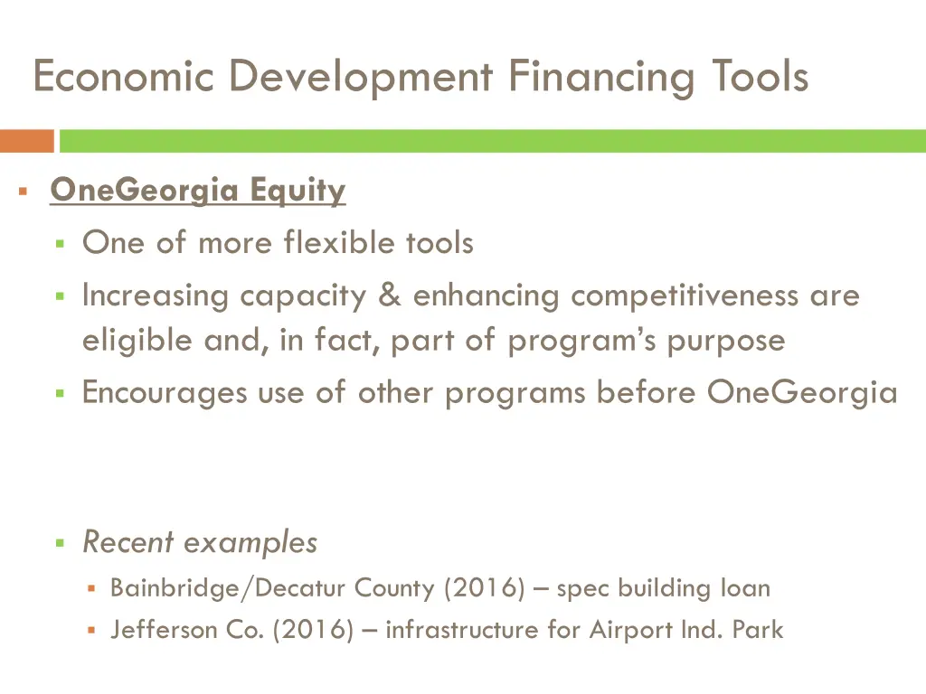 economic development financing tools 4