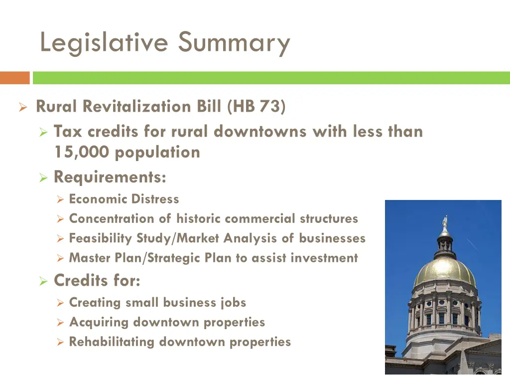 legislative summary