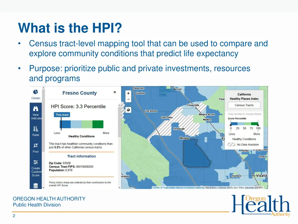 what is the hpi census tract level mapping tool