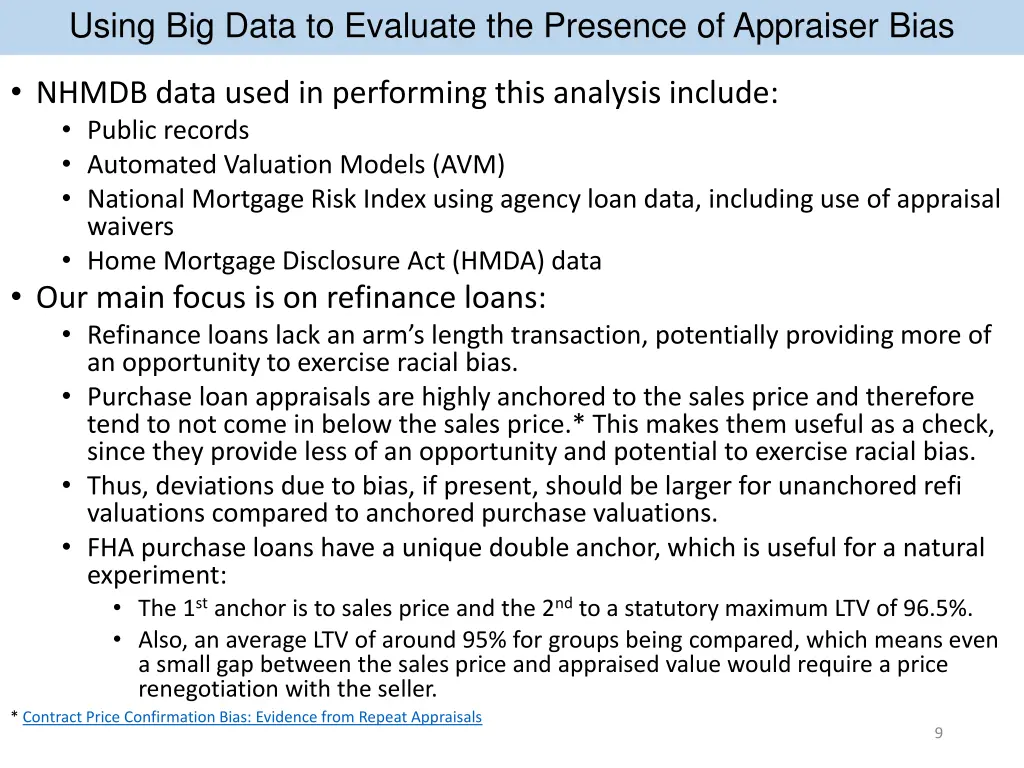 using big data to evaluate the presence