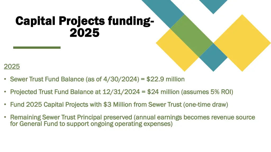 capital projects funding capital projects funding