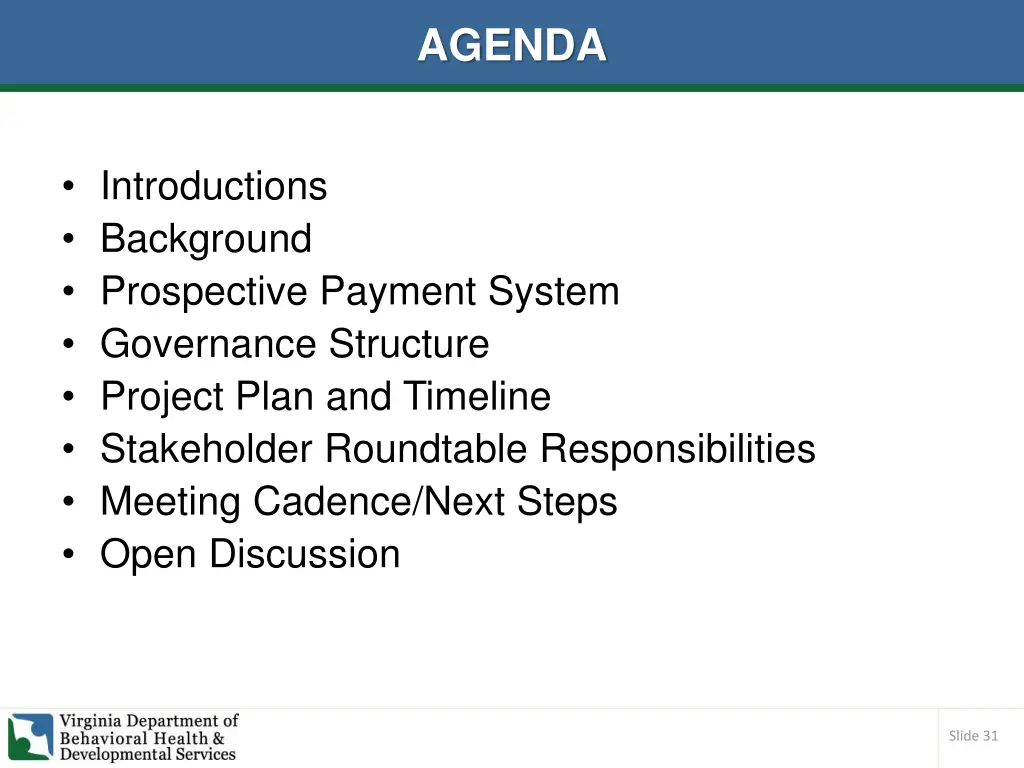 agenda 1