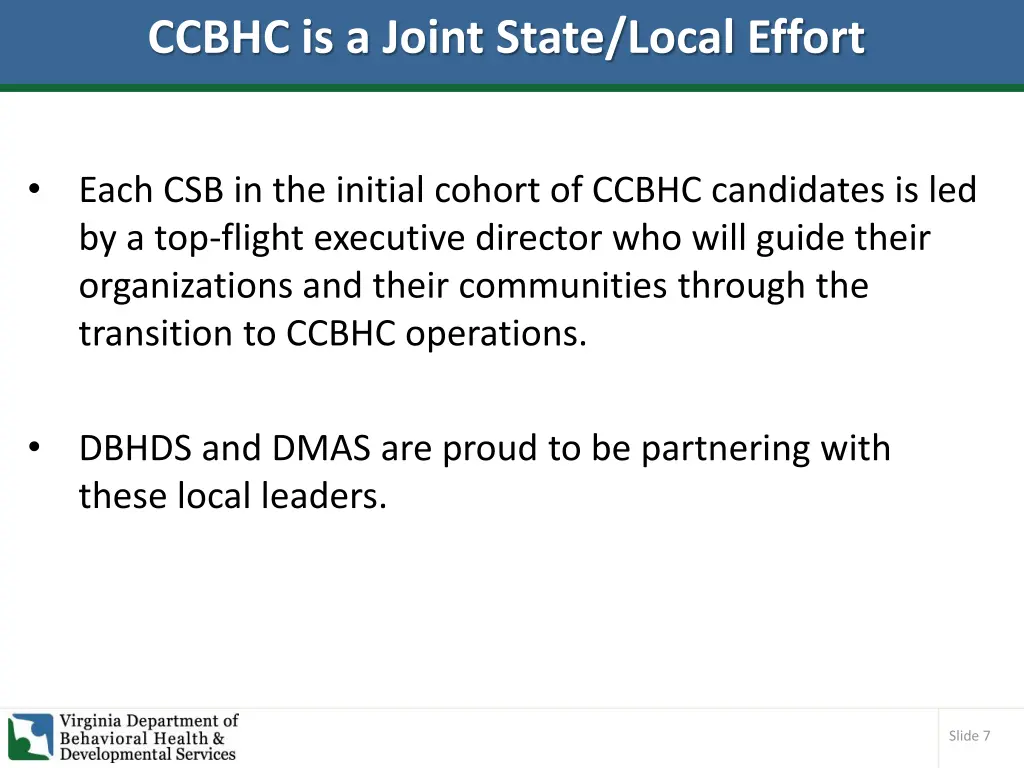 ccbhc is a joint state local effort