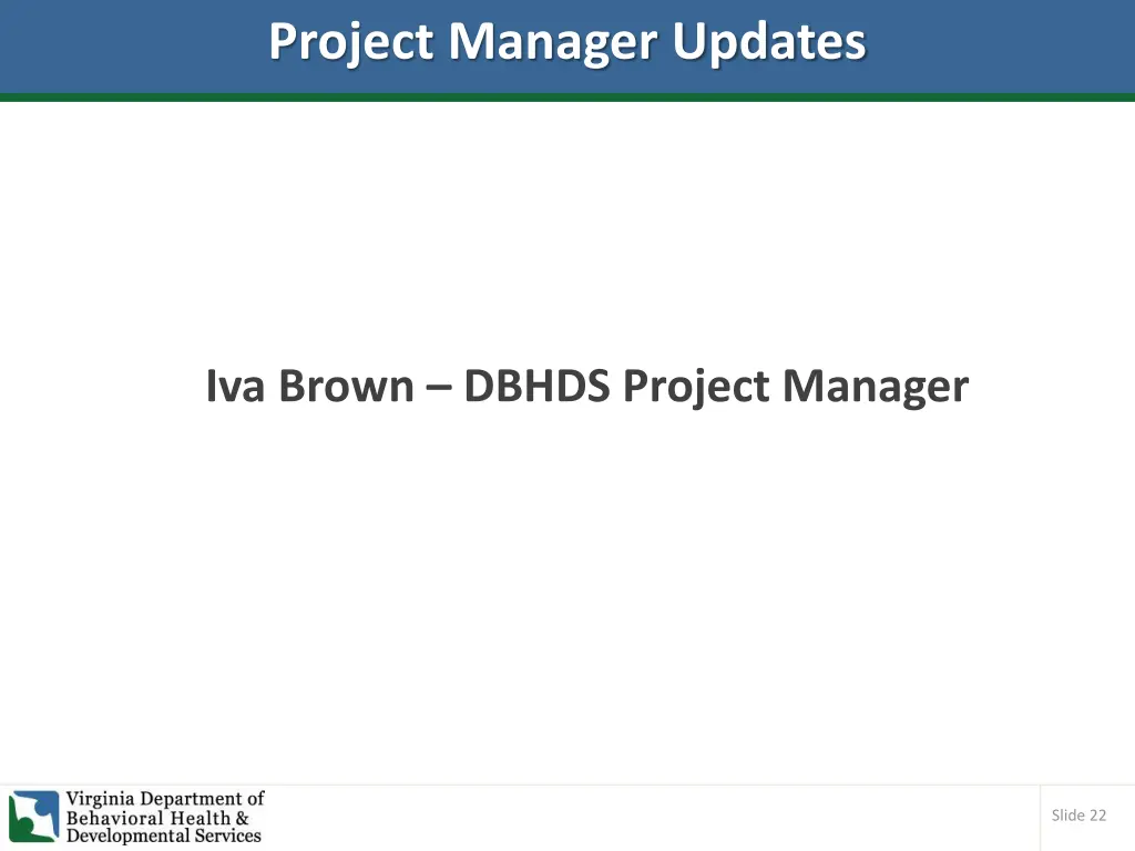 project manager updates