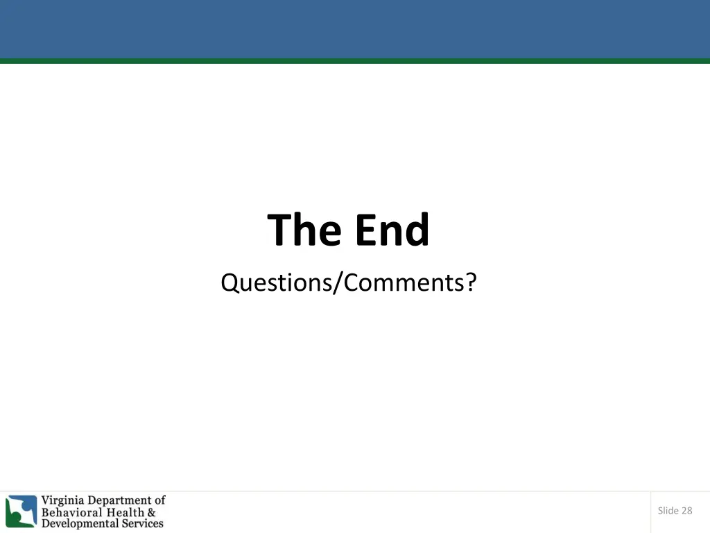 the end questions comments