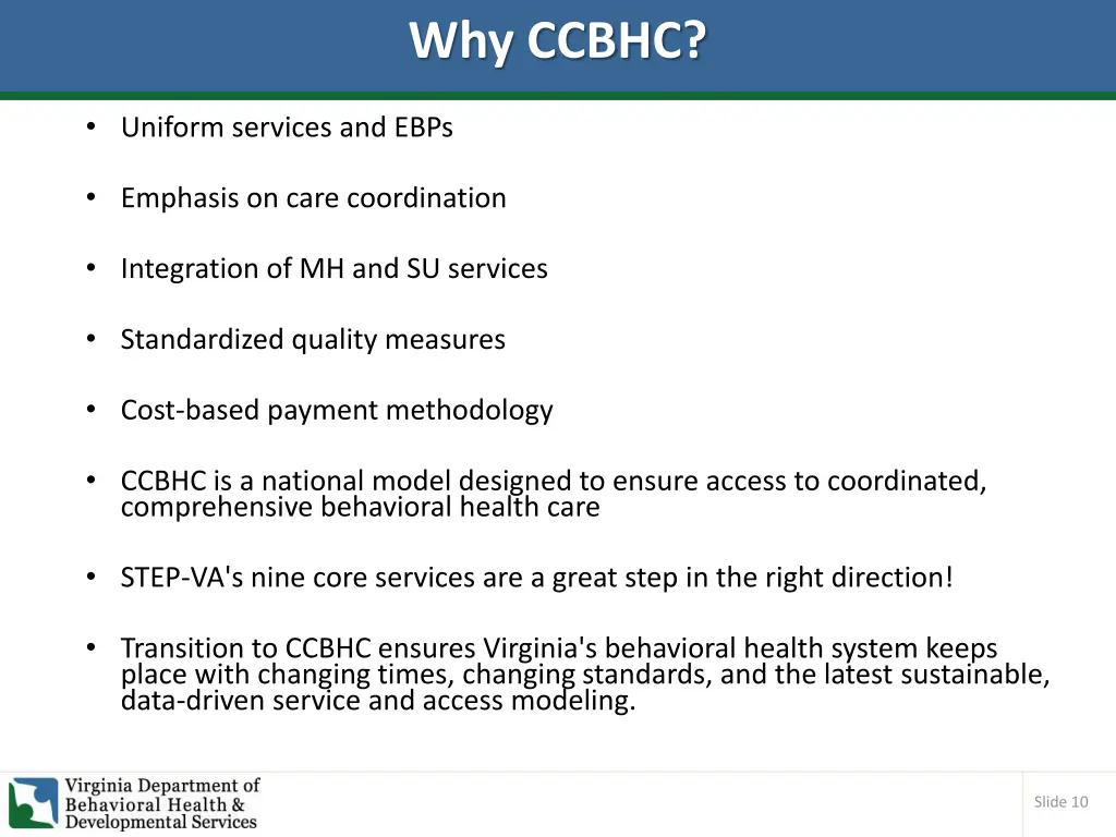 why ccbhc