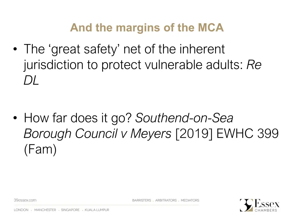 and the margins of the mca