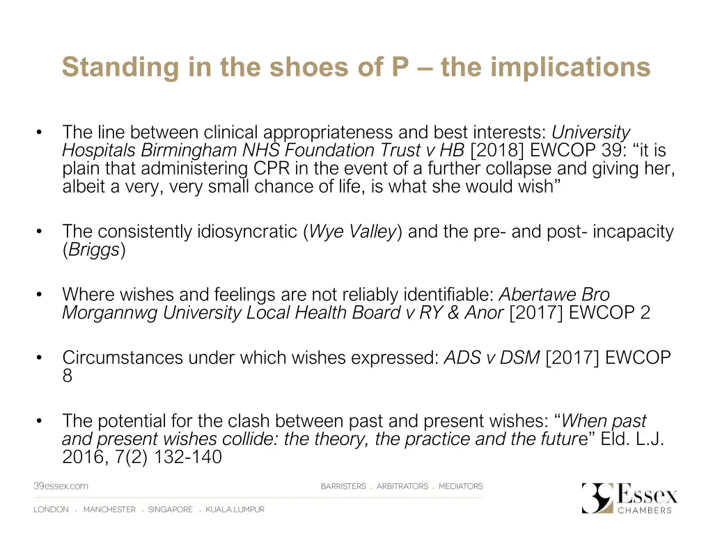 standing in the shoes of p the implications