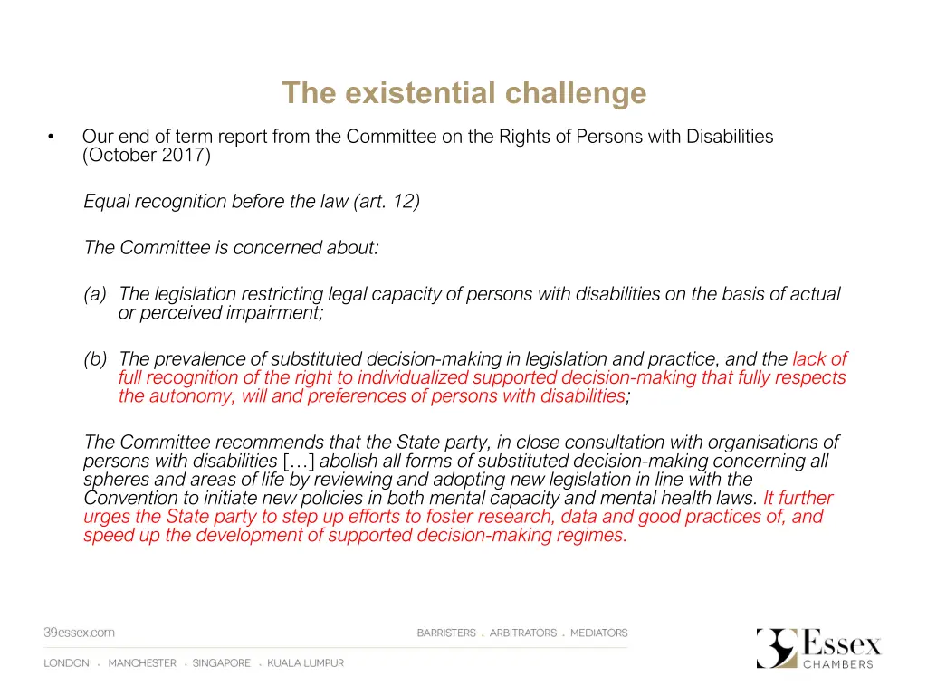the existential challenge