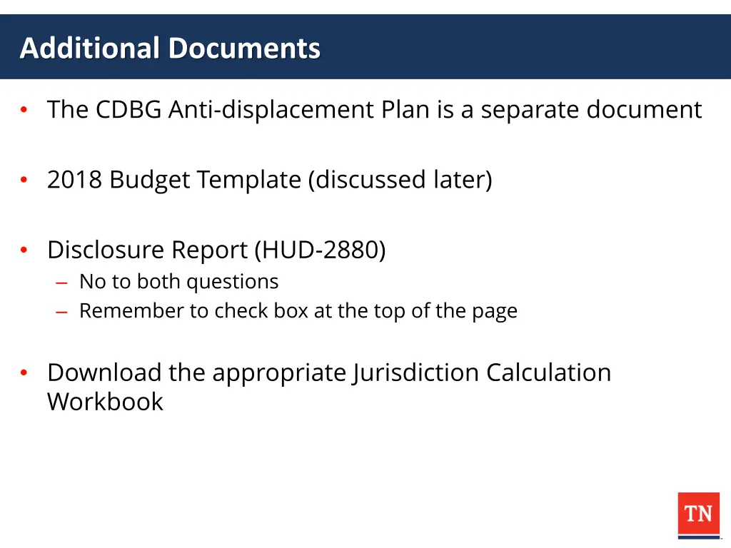 additional documents