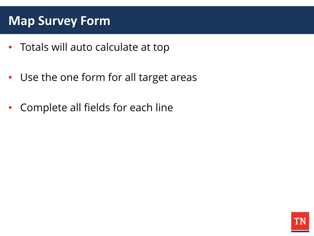 map survey form