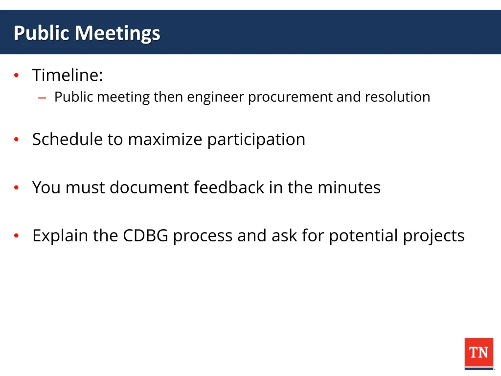 public meetings 1