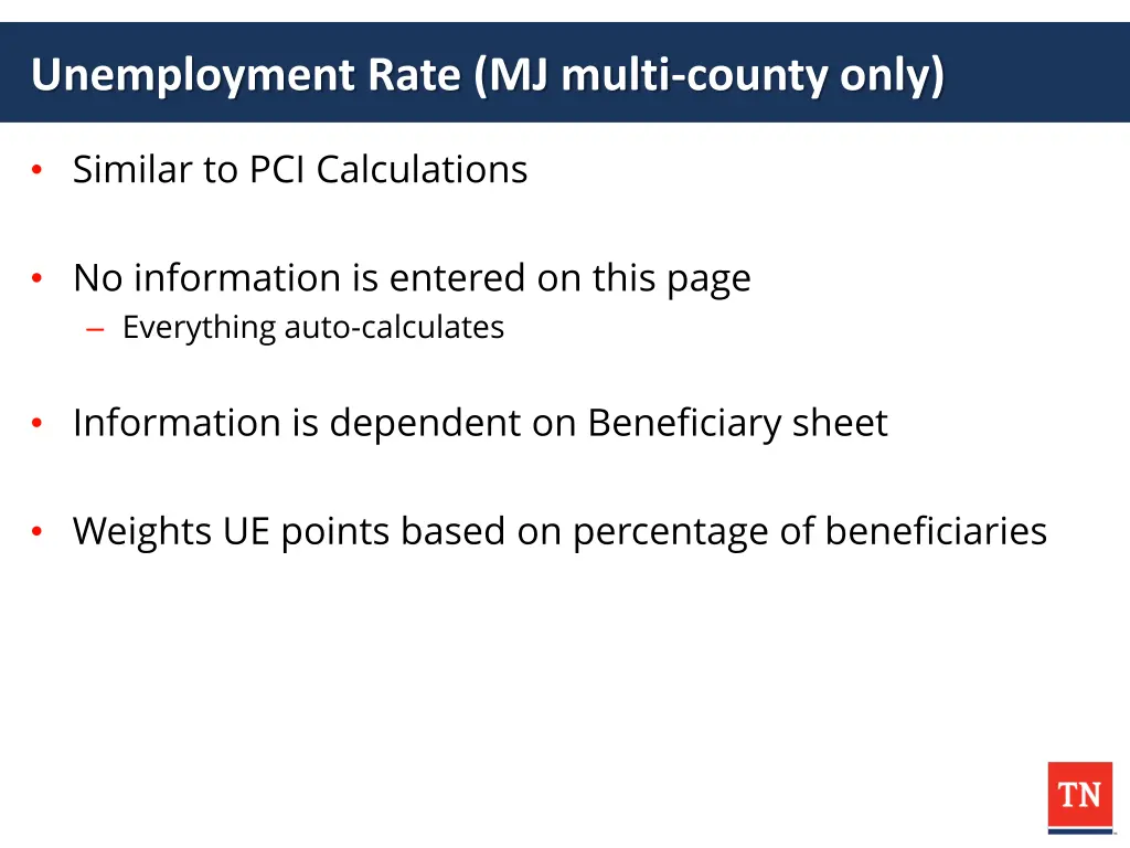 unemployment rate mj multi county only