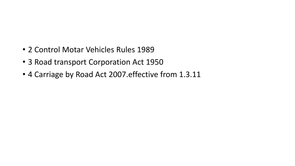2 control motar vehicles rules 1989 3 road