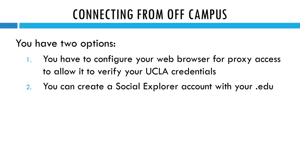 connecting from off campus