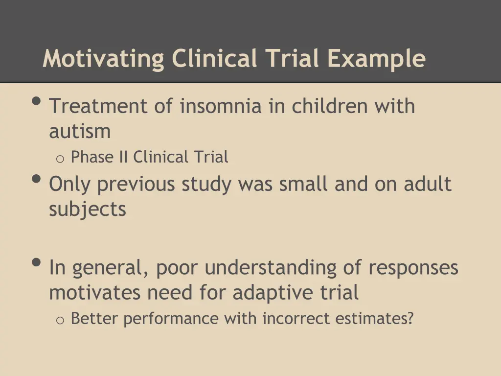 motivating clinical trial example treatment