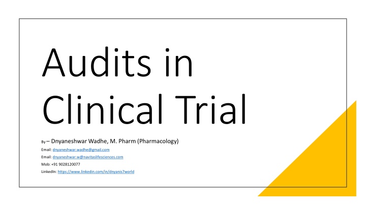 audits in clinical trial