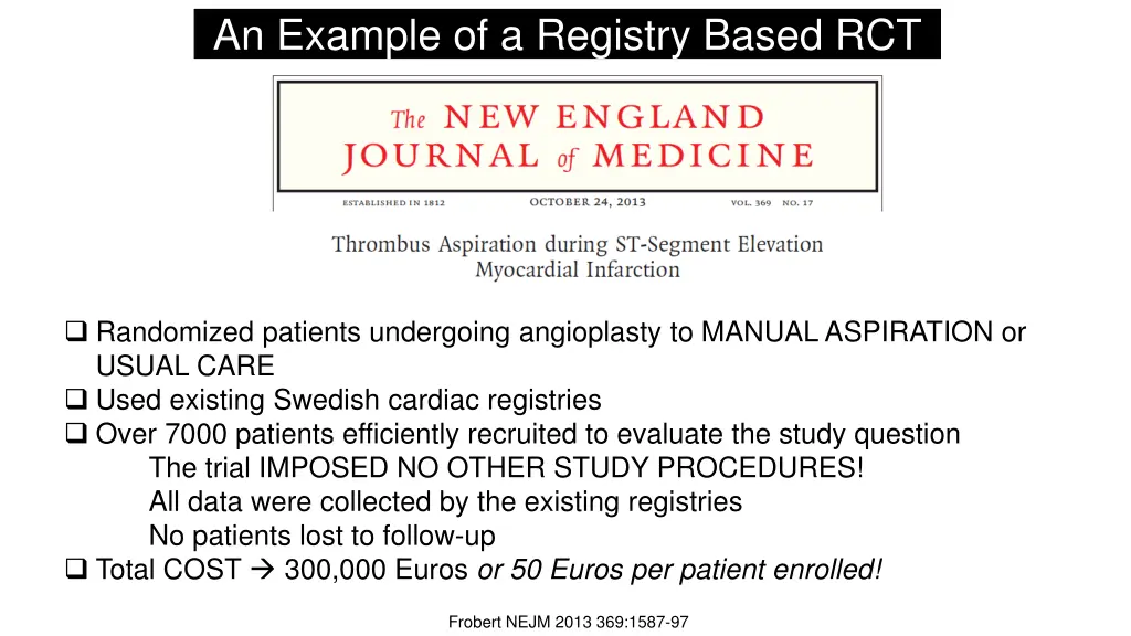 an example of a registry based rct