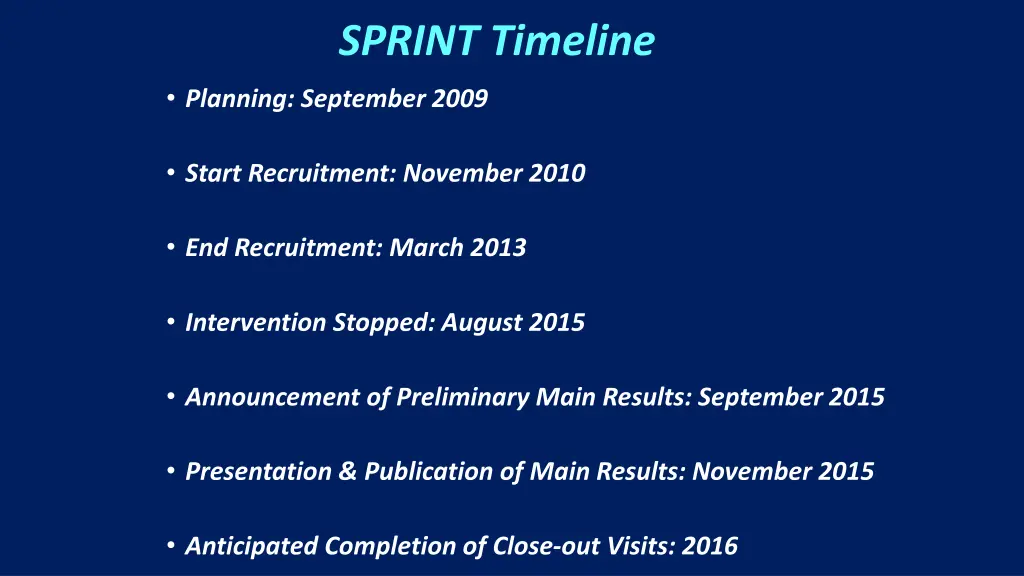 sprint timeline