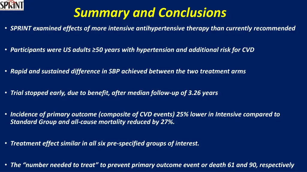summary and conclusions