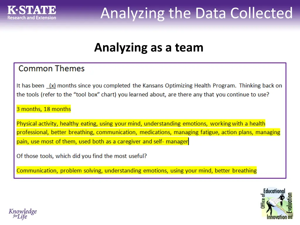 analyzing the data collected 1