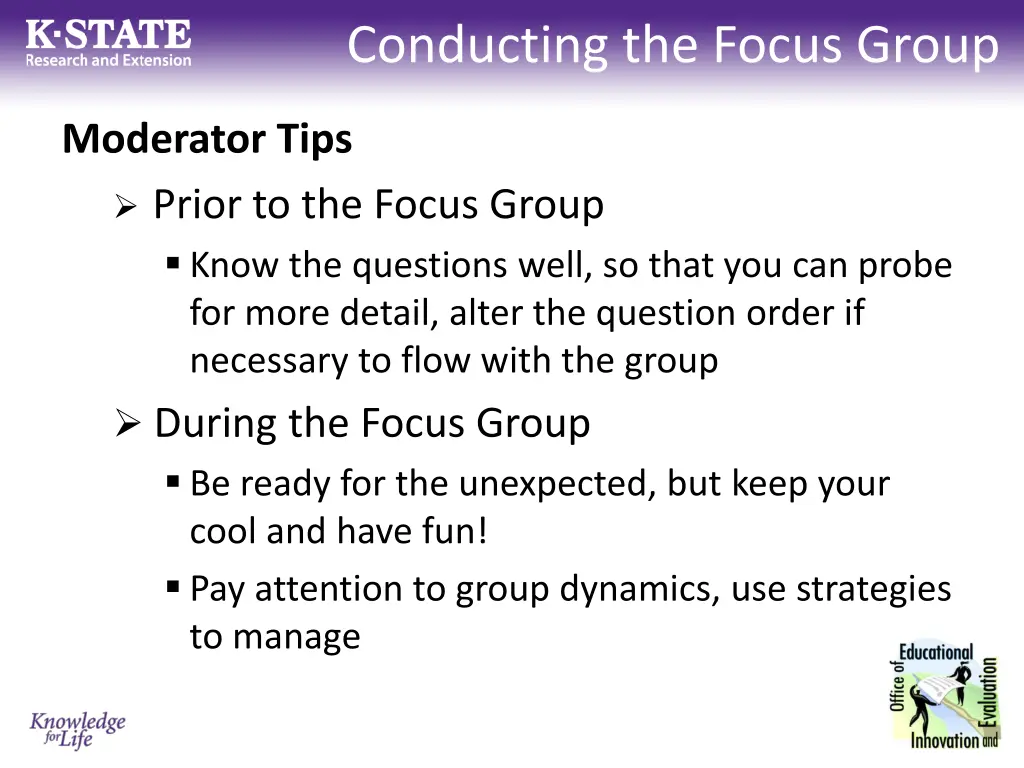 conducting the focus group 1