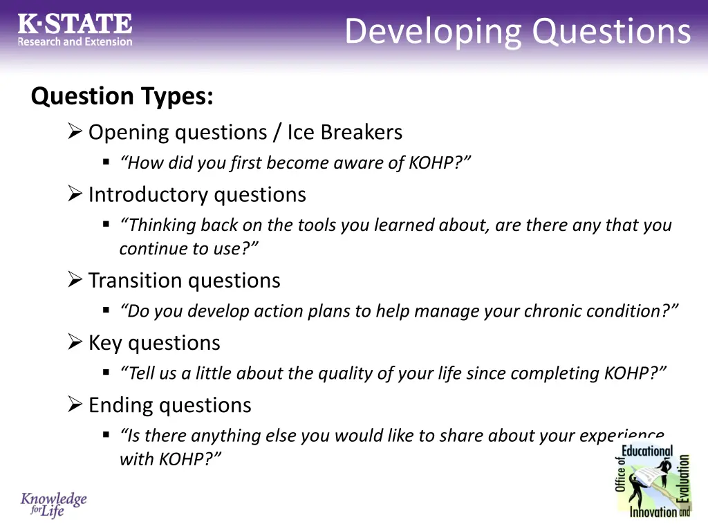developing questions 1