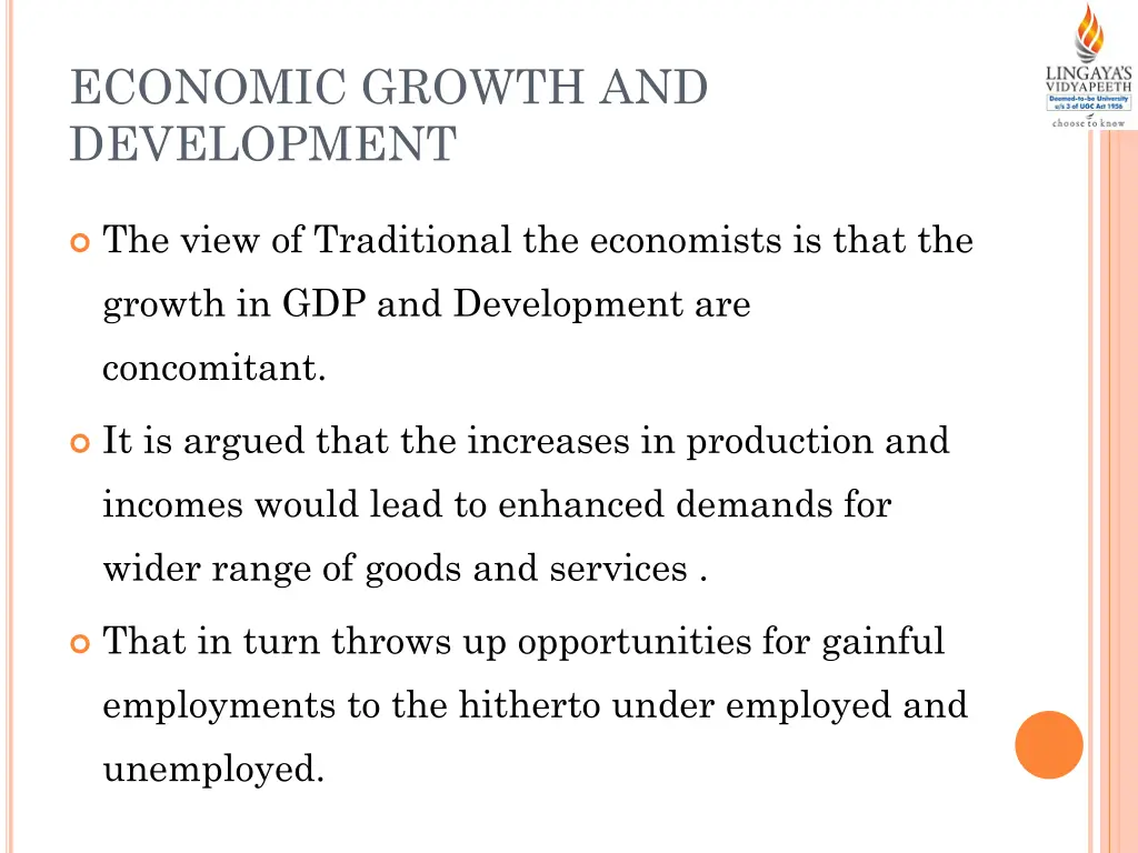 economic growth and development