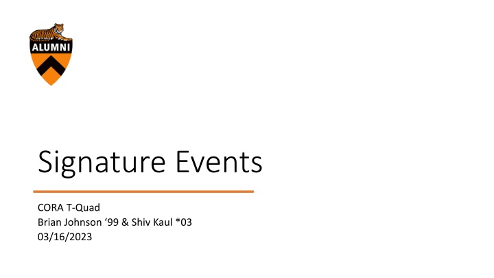 signature events