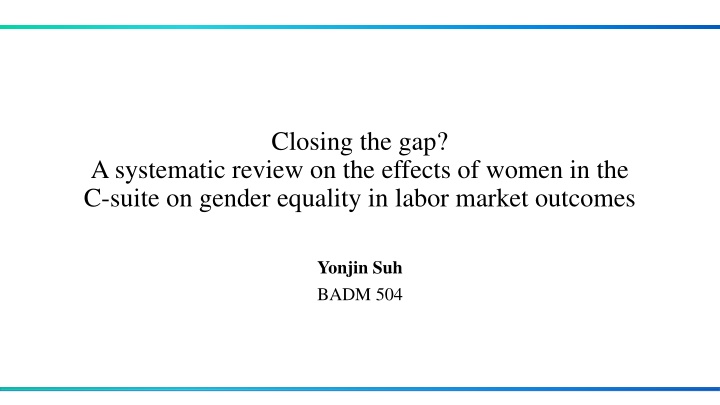 closing the gap
